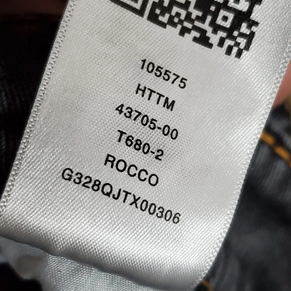 True Religion Men Jeans 36 Gray Denim Rocco Ricky Relaxed Straight Thick Stitch